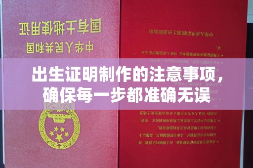 宜昌出生证明制作的注意事项，确保每一步都准确无误
